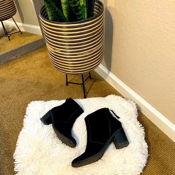 Crown Vintage Black Suede Ankle Booties